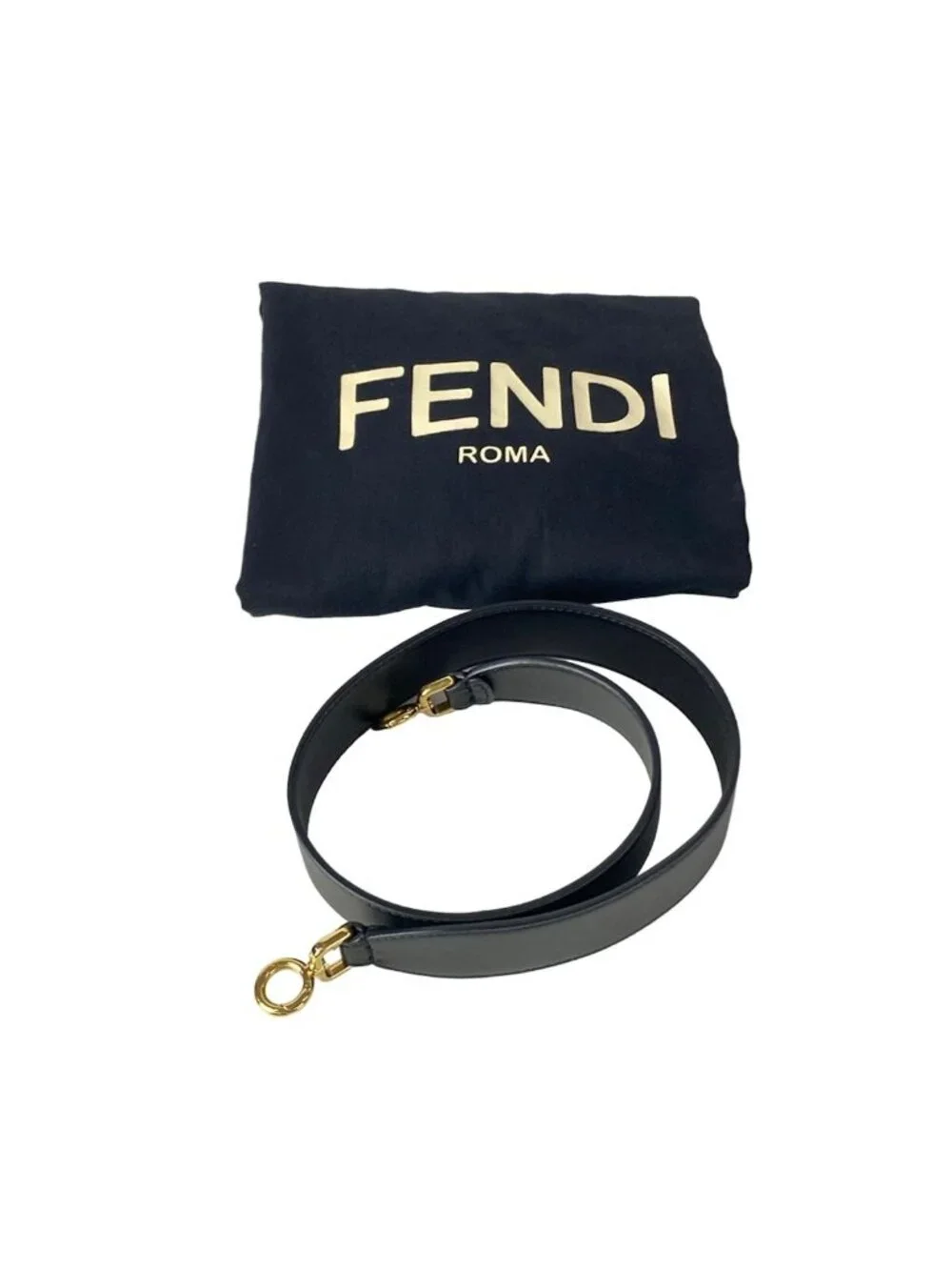 Fendi Clutch Fast Black Leather